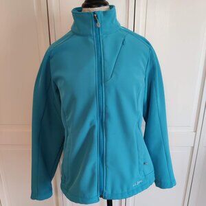 LL Bean Water Resistant Fleece Lined Turquoise Jacket Size L